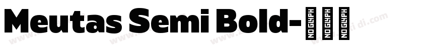Meutas Semi Bold字体转换